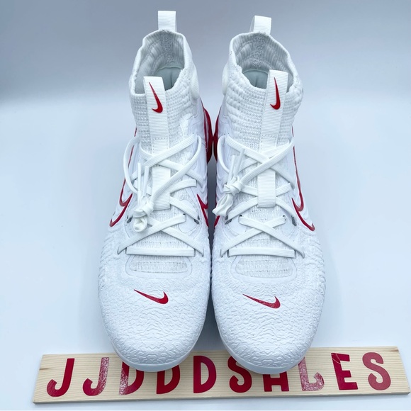 Nike Alpha Huarache NXT Baseball Cleats White Red DJ6517-104 Men’s Sz 7.5 NEW - Picture 3 of 8